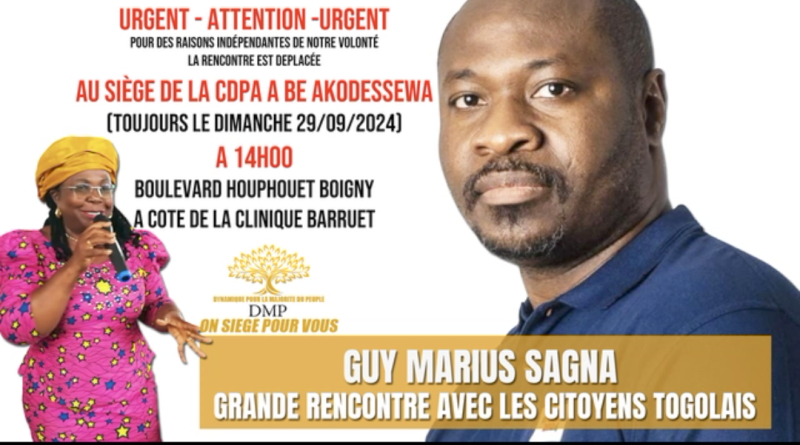 La rencontre du député du parlement de la CEDEAO, Guy Marius Sagna, à Lomé, inquiète